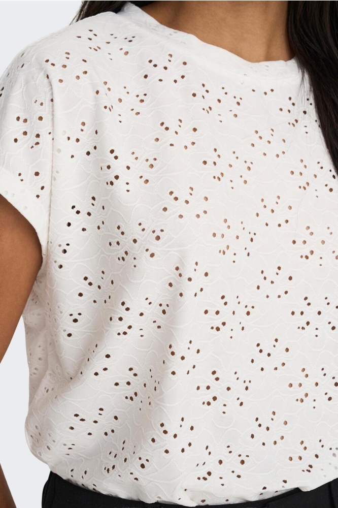 Only witte dames t-shirt | Kleurstaal