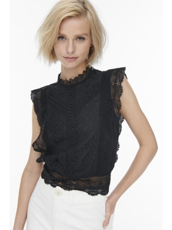 Only Top ONLKARO S/L LACE TOP WVN 15204604 BLACK