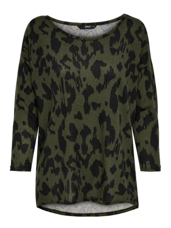 Only Trui ONLELCOS 4/5 AOP TOP JRS NOOS 15144286 Grape Leaf/BLACK ANIMAL