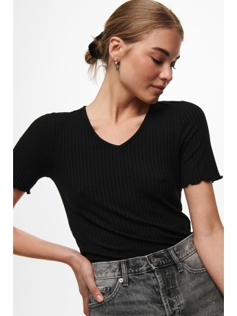 Jacqueline de Yong T-shirt JDYFRANSISKA S/S TOP JRS NOOS 15238718 BLACK