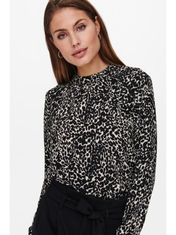 Only Blouse onlNEW MALLORY  AOP L/S BLOUSE WVN 15154629 Whitecap Gray/PETRA GRAP