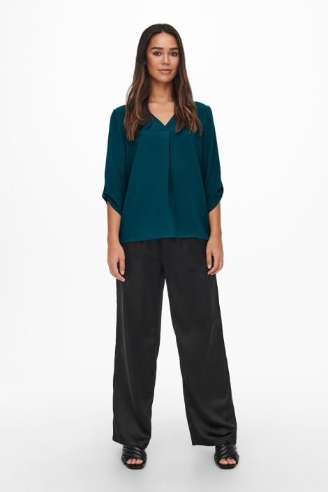 Jacqueline de Yong blauwe dames blouse | Model