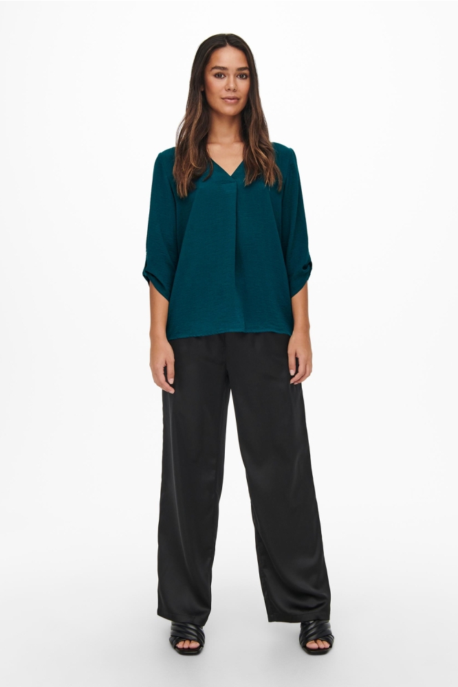 Jacqueline de Yong blauwe dames blouse | Model