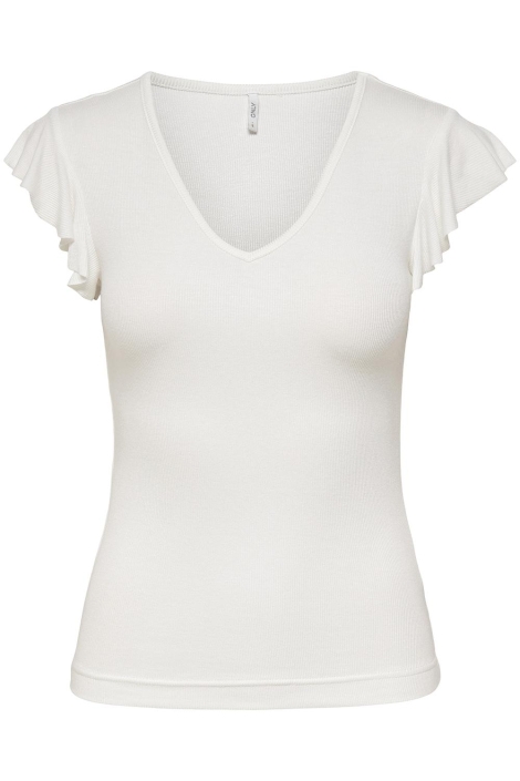 Only witte dames t-shirt | Vooraanzicht