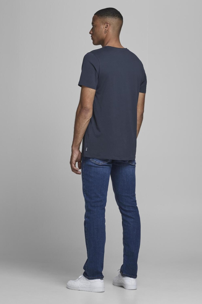 JJEORGANIC BASIC TEE SS O-NECK NOOS 12156101 Navy Blazer/SLIM