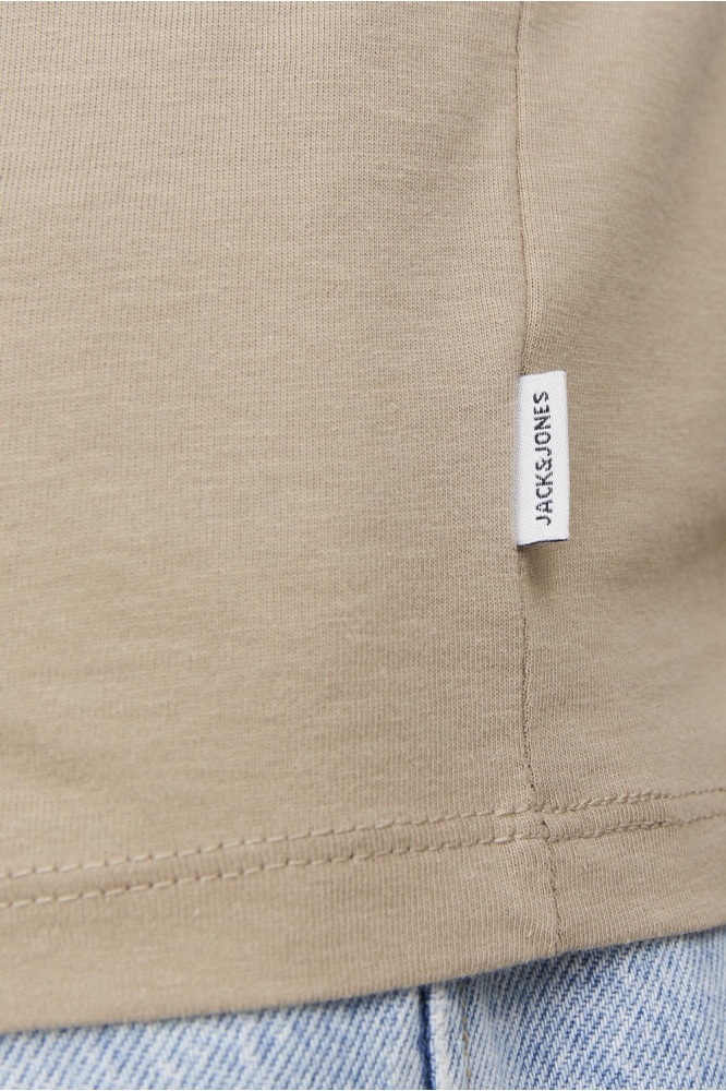 Jack & Jones camel heren t-shirt | Close up