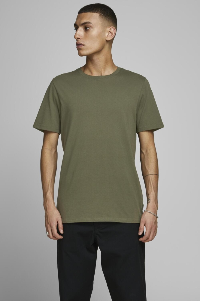 JJEORGANIC BASIC TEE SS O-NECK NOOS 12156101 OLIVE NIGHT/SLIM