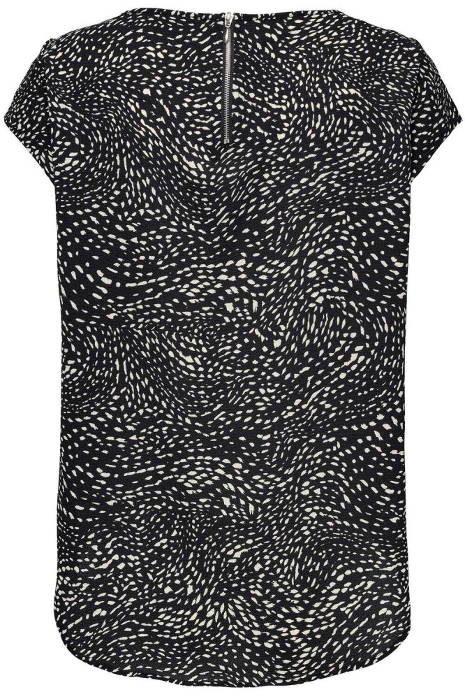 ONLVIC SS AOP TOP NOOS PTM 15161116 BLACK/BLURRY DOT