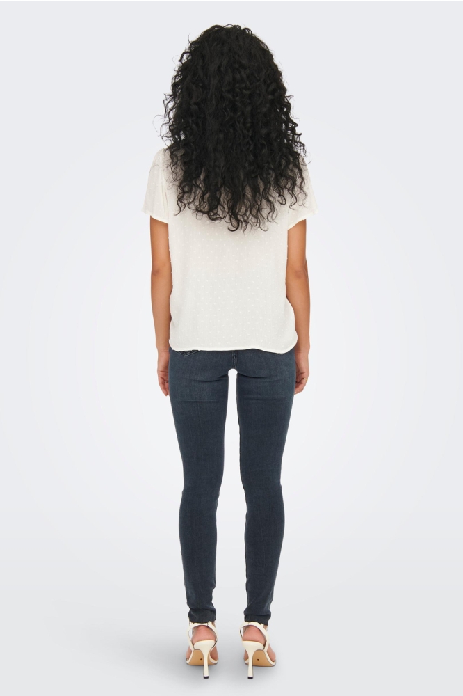 Jacqueline de Yong witte dames t-shirt | Model
