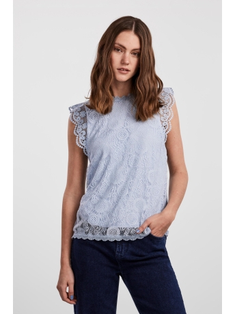 Pieces Top PCOLLINE SL LACE TOP NOOS BC 17120454 KENTUCKY BLUE