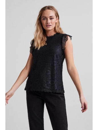 Pieces Top PCOLLINE SL LACE TOP NOOS BC 17120454 Black