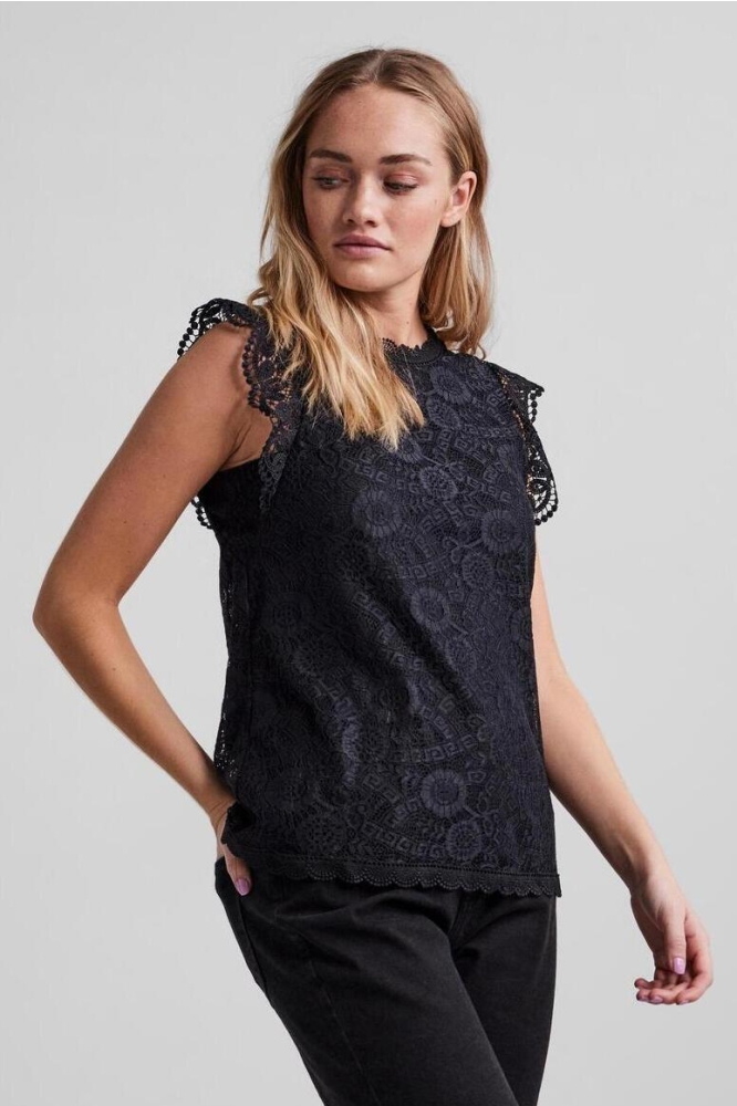 PCOLLINE SL LACE TOP NOOS BC 17120454 Black