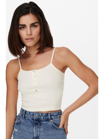 Only Top ONLNESSA S/L SHORT BUTTON TOP JRS N 15231169 Cloud Dancer
