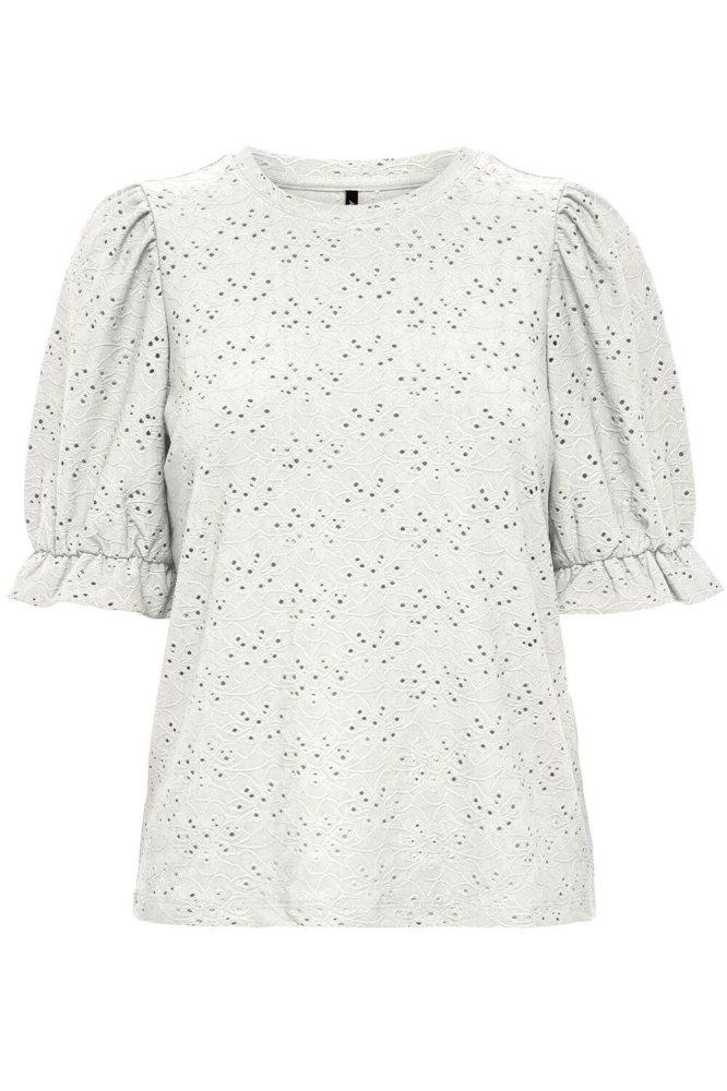 ONLSMILLA S/S PUFF TOP JRS 15257572 CLOUD DANCER
