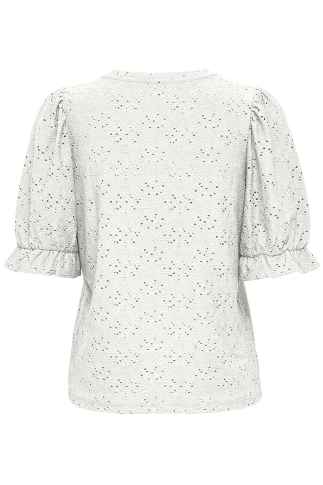 ONLSMILLA S/S PUFF TOP JRS 15257572 CLOUD DANCER