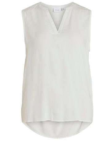 Vila Top VIROMA V-NECK S/L TOP/SU - NOOS 14067376 SNOW WHITE