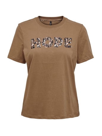 Only T-shirt ONLKACY REG S/S TOP BOX CS JRS 15287626 TOASTED COCONUT