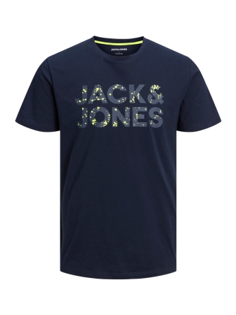 Jack & Jones T-shirt JJNEON POP TEE SS CREW NECK 12221930 Navy Blazer