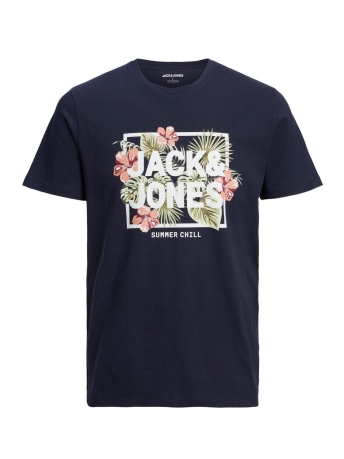 Jack & Jones T-shirt JJBECS SHAPE TEE SS CREW NECK 12224688 NAVY BLAZER