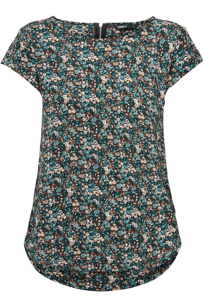ONLVIC S/S AOP TOP NOOS PTM 15161116 BALSAM GREEN/FALL DITSY