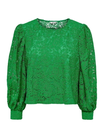 Only T-shirt ONLYRSA 78 LACE TOP NL WVN 15283271 Green Bee