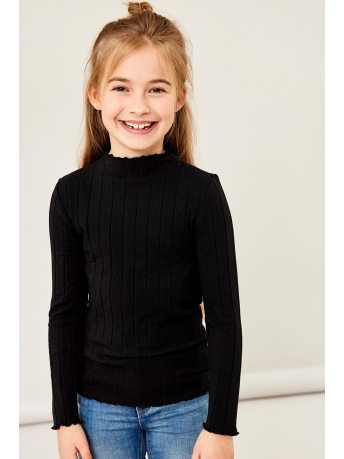 Name It T-shirt NKFNOLINE LS SLIM TOP NOOS 13211597 Black