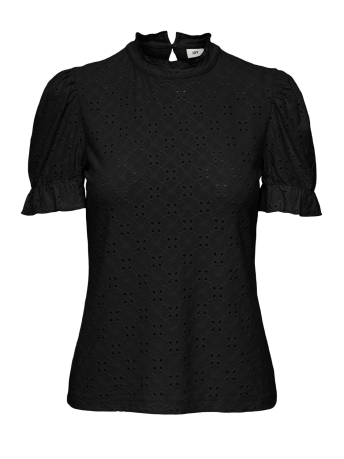 Jacqueline de Yong T-shirt JDYCATHINKA S/S HIGHNECK TOP JRS AT 15288731 BLACK