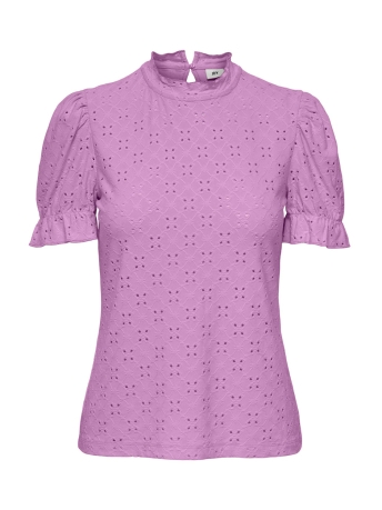 Jacqueline de Yong T-shirt JDYCATHINKA S/S HIGHNECK TOP JRS AT 15288731 Orchid