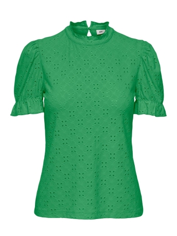 Jacqueline de Yong T-shirt JDYCATHINKA S/S HIGHNECK TOP JRS AT 15288731 Kelly Green