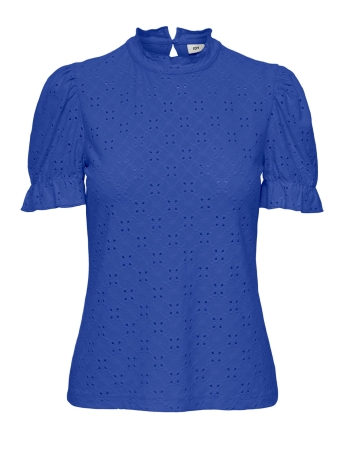 Jacqueline de Yong T-shirt JDYCATHINKA S/S HIGHNECK TOP JRS AT 15288731 DAZZLING BLUE