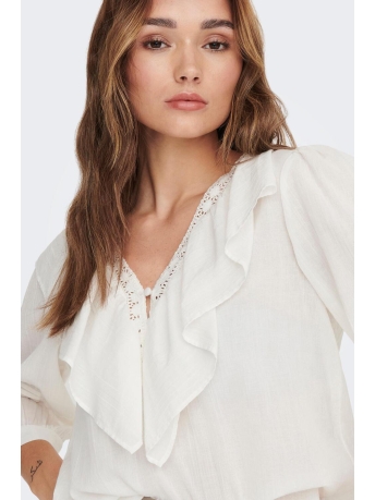 Jacqueline de Yong Blouse JDYELISA FRILL TOP WVN 15289321 CLOUD DANCER