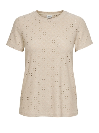 Jacqueline de Yong T-shirt JDYCATHINKA S/S TAG TOP JRS NOOS 15158450 Cement