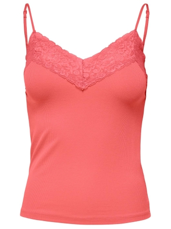 Only Top ONLTILDE RIB LACE SINGLET JRS 15203792 GEORGIA PEACH