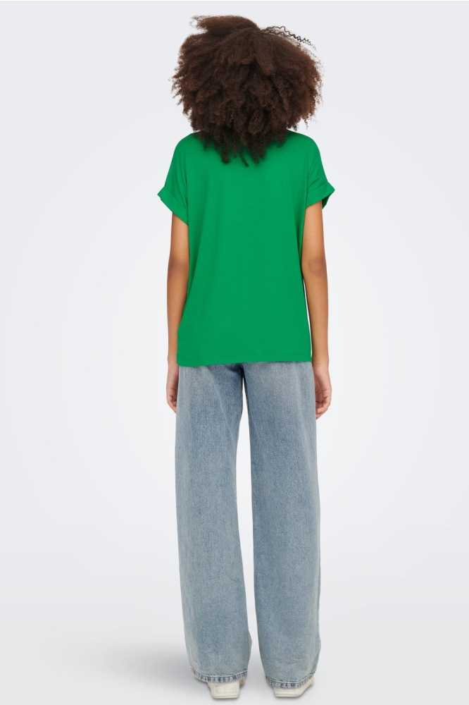 Only groene dames t-shirt | Model