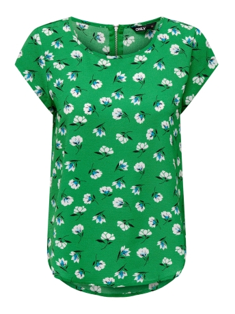 Only T-shirt ONLVIC S/S AOP TOP NOOS PTM 15161116 GREEN BEE/MEDIUM SON