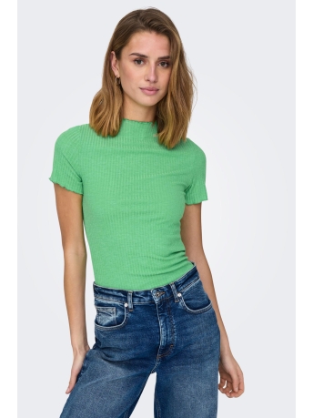 Only T-shirt ONLEMMA S/S HIGHNECK TOP NOOS JRS 15224967 KELLY GREEN
