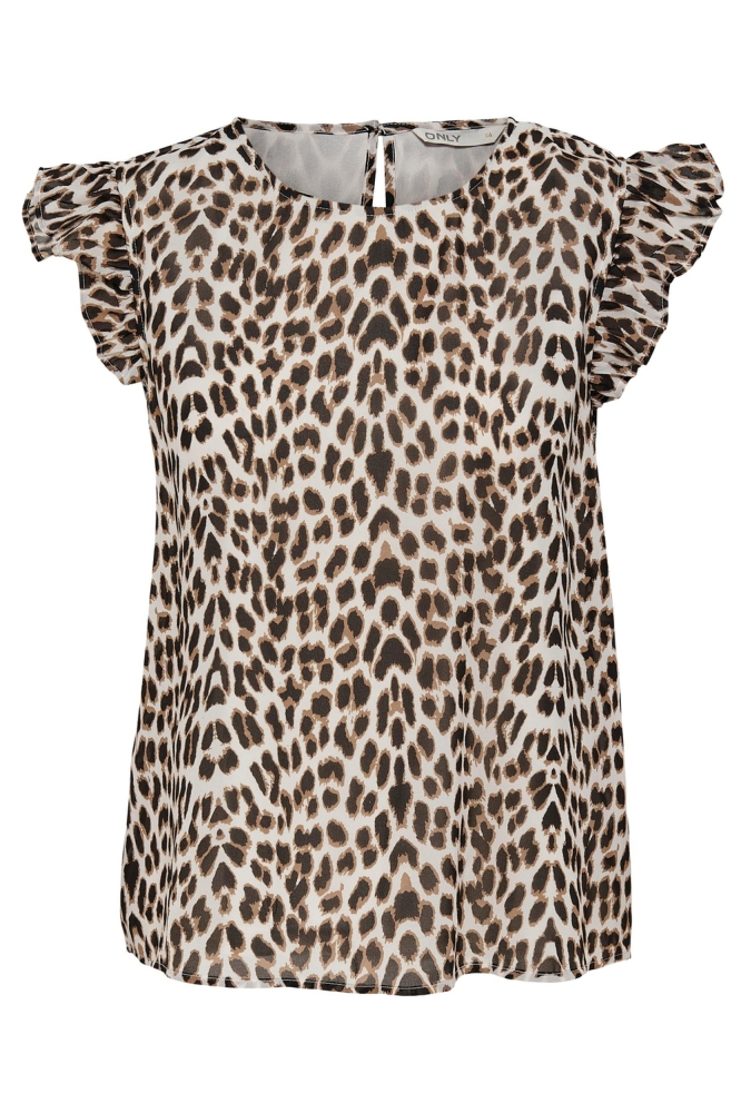 ONLANN STAR S/L FRILL TOP NOOS PTM 15251507 TOFU/CATHLY LEO