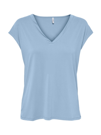 Only T-shirt ONLFREE S/S MODAL V-NEC TOP BOX JRS 15287041 Cashmere Blue