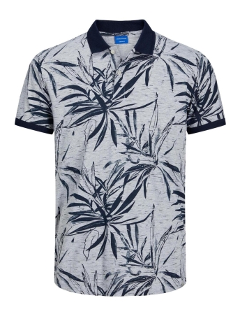 Jack & Jones Polo JORCRAYON AOP POLO SS 12230268 CLOUD DANCER