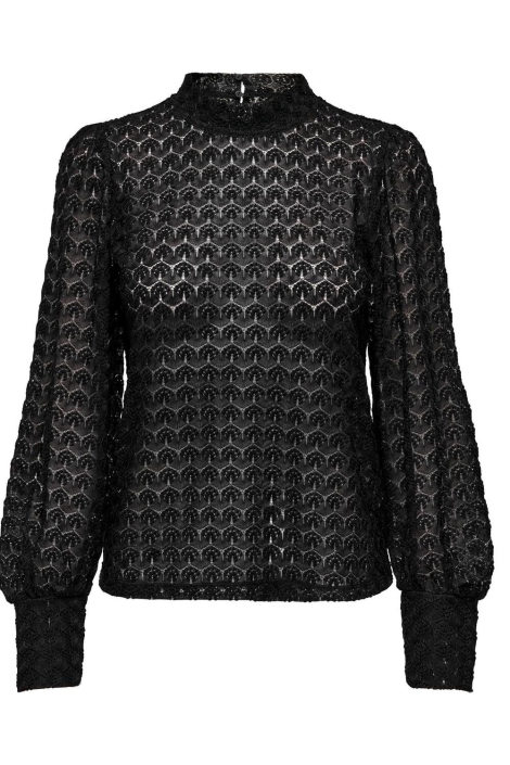 Jacqueline de Yong zwarte dames t-shirt | Vooraanzicht