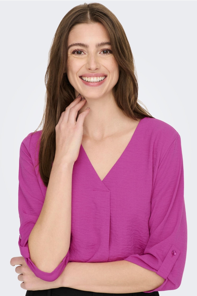 JDYDIVYA 3/4 TOP WVN NOOS 15226911 FESTIVAL FUCHSIA