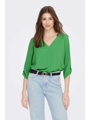 Jacqueline de Yong T-shirt JDYDIVYA 3/4 TOP WVN NOOS 15226911 KELLY GREEN
