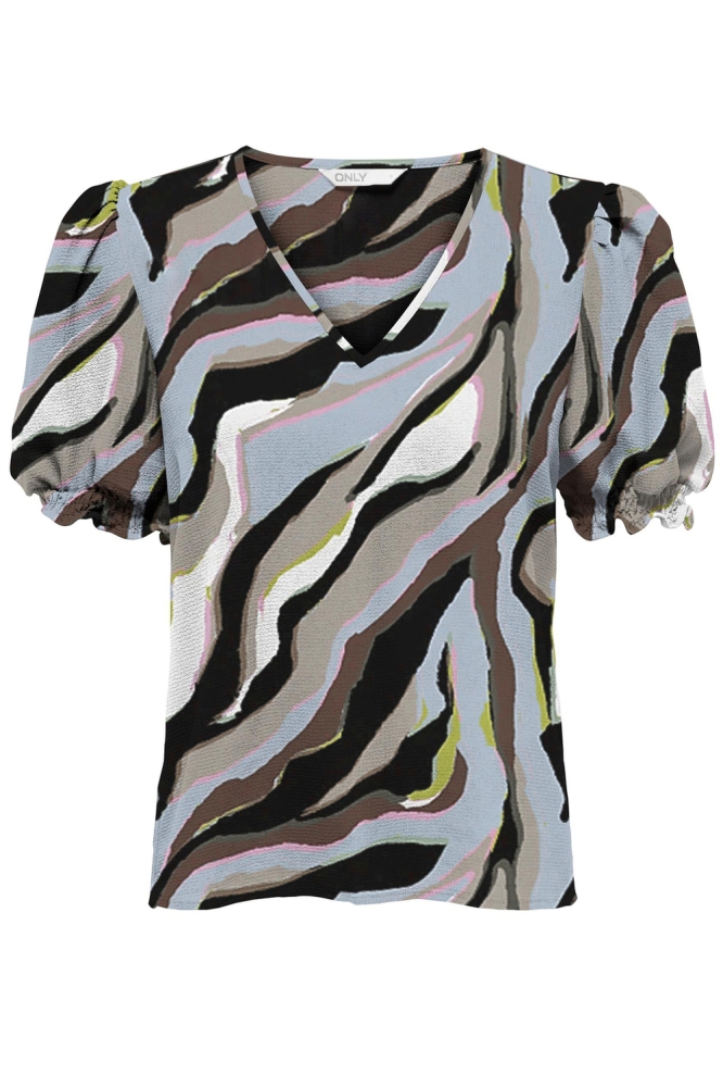 ONLNOVA LIFE S/S BLAIR TOP AOP PTM 15256766 Humus/351 Hailey