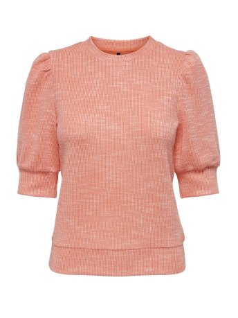 Only T-shirt ONLRIE S/S PUFF TOP JRS 15285055 APRICOT