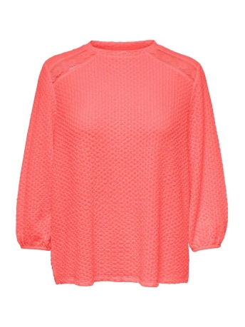 Only T-shirt ONLGITTA 2/4 TOP CS JRS 15287194 GEORGIA PEACH