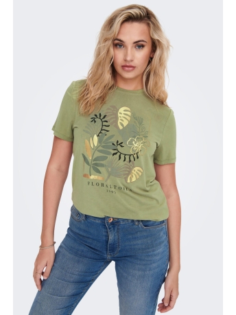 Only T-shirt ONLFREE S/S MODAL PRINT TOP BOX JRS 15286665 Aloe/Topia