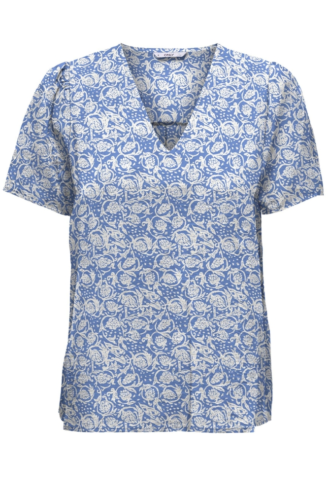 ONLMARGOT LIFE S/S V-NECK TOP CS PT 15298727 PROVENCE/BOHO