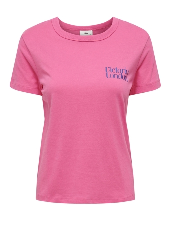 Jacqueline de Yong T-shirt JDYHANSON S/S PRINT TOP JRS 15292009 Pink Power/London