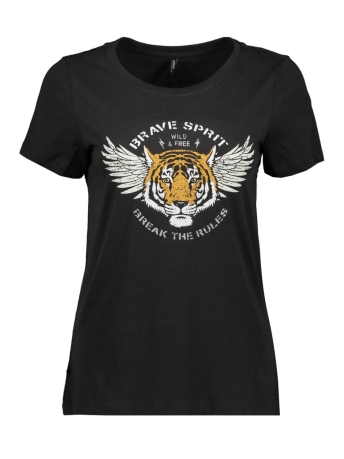 Only T-shirt ONLFRAN O-NECK S/S TOP CS JRS 15307383 PHANTOM/BRAVE SPIR