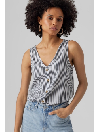 Vero Moda Top VMBUMPY SL TOP WVN NOOS 10286474 Snow White/India Ink